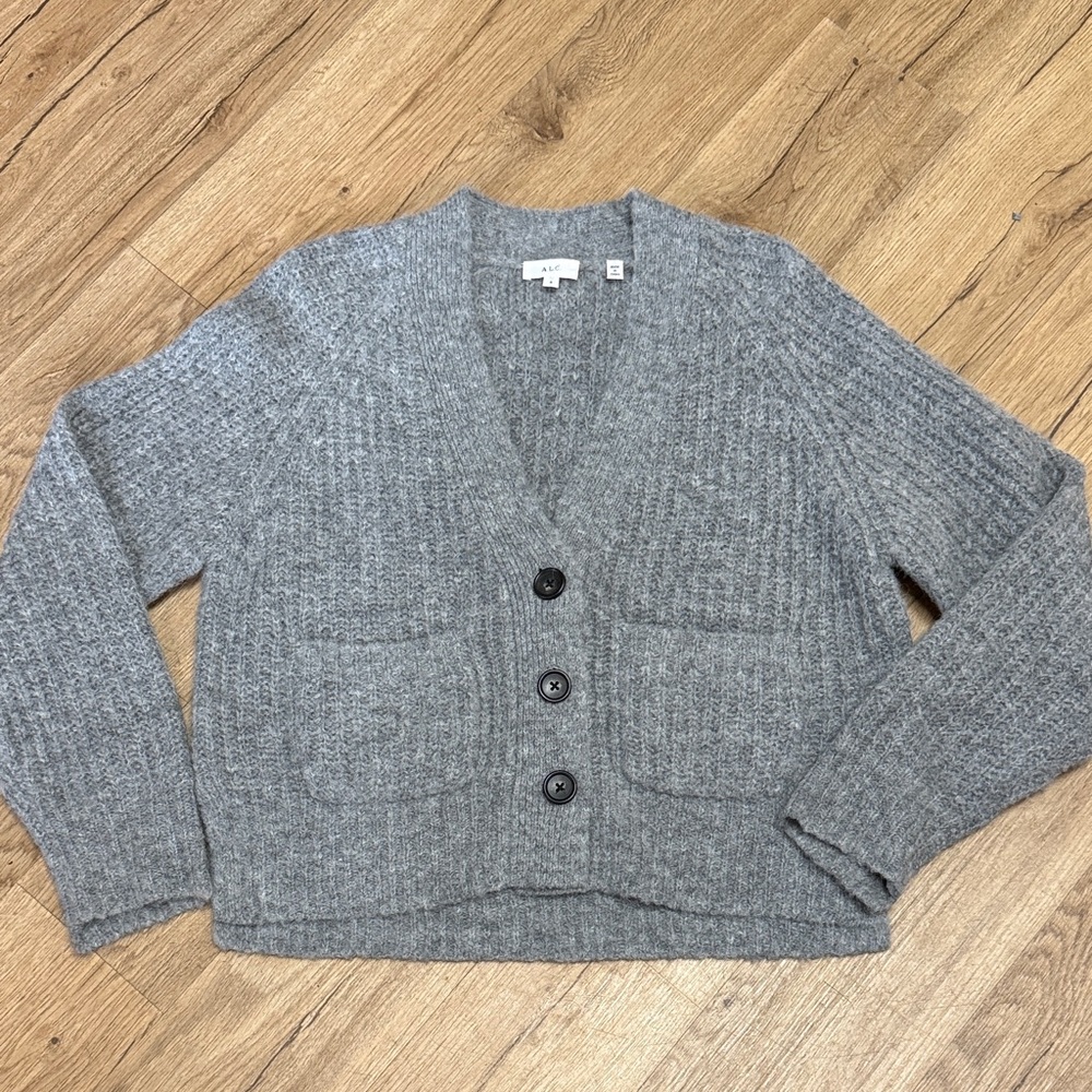 A.L.C. Italian Yarn Cardigan in Gray Size S. Excellent Condition!